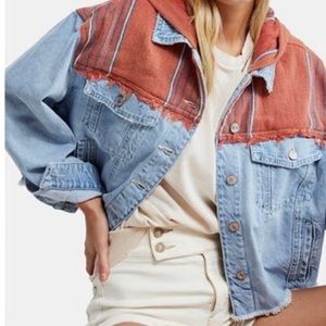 Free People Baja Hooded Denim Jacket